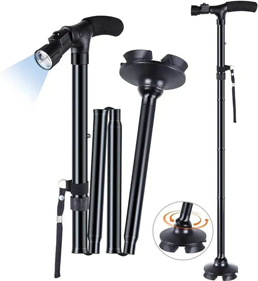 Bastón Plegable con luz LED - PasoFirme®
