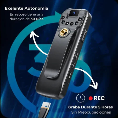 GuarCam® Ultra 1080P con Gravacción 180° + 4 REGALOS EXCLUSIVOS