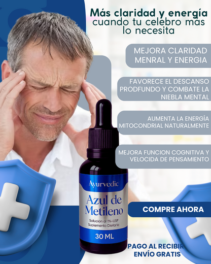 AZUL DE METILENO AYURVEDIC 30 ML - ORIGINAL (45 días) - 1% de concentración